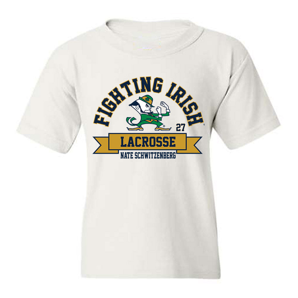 Notre Dame - NCAA Men's Lacrosse : Nate Schwitzenberg - Classic Fashion Shersey Youth T-Shirt-0