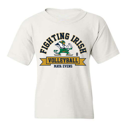Notre Dame - NCAA Women's Volleyball : Maya Evens - Classic Fashion Shersey Youth T-Shirt-0
