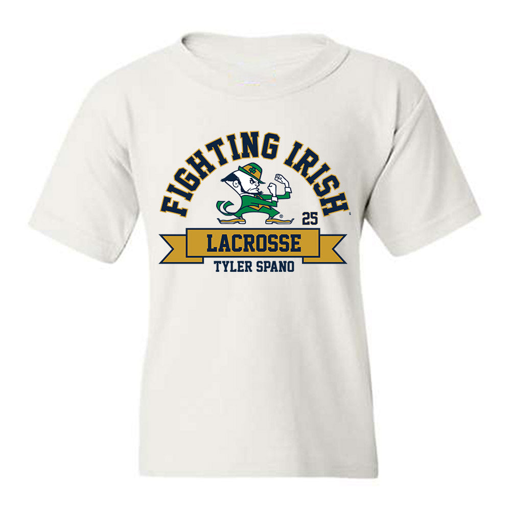 Notre Dame - NCAA Men's Lacrosse : Tyler Spano - Classic Fashion Shersey Youth T-Shirt-0