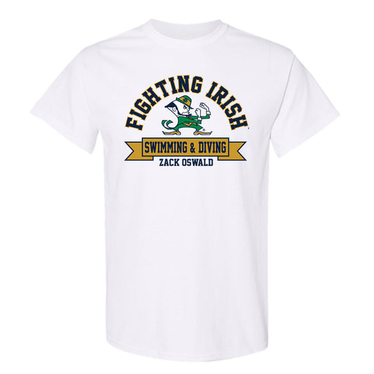 Notre Dame - NCAA Men's Swimming & Diving : Zack Oswald - Classic Fashion Shersey T-Shirt-0