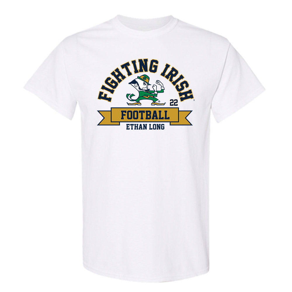 Notre Dame - NCAA Football : Ethan Long - Classic Fashion Shersey T-Shirt-0
