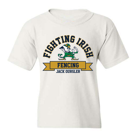 Notre Dame - NCAA Men's Fencing : Jack Oursler - Classic Fashion Shersey Youth T-Shirt-0