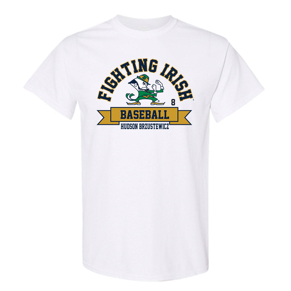 Notre Dame - NCAA Baseball : Hudson Brzustewicz - Classic Fashion Shersey T-Shirt-0