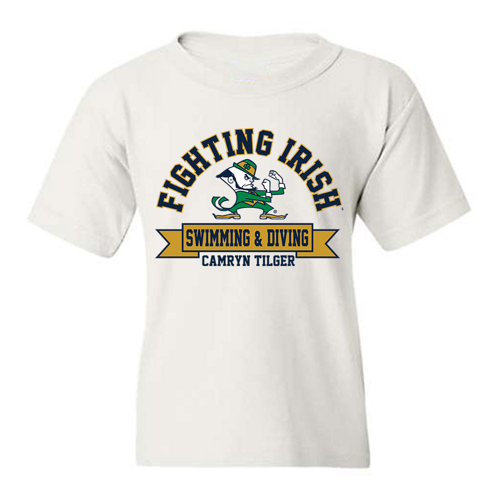 Notre Dame - NCAA Women's Swimming & Diving : Camryn Tilger - Classic Fashion Shersey Youth T-Shirt-0
