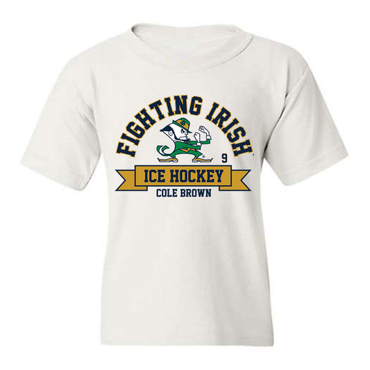 Notre Dame - NCAA Men's Ice Hockey : Cole Brown - Classic Fashion Shersey Youth T-Shirt-0