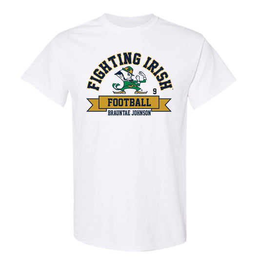 Notre Dame - NCAA Football : Brauntae Johnson - Classic Fashion Shersey T-Shirt-0