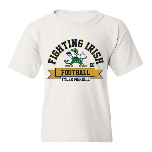Notre Dame - NCAA Football : Tyler Merrill - Classic Fashion Shersey Youth T-Shirt-0