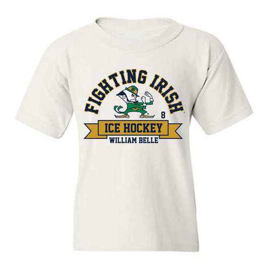Notre Dame - NCAA Men's Ice Hockey : William Belle - Classic Fashion Shersey Youth T-Shirt-0