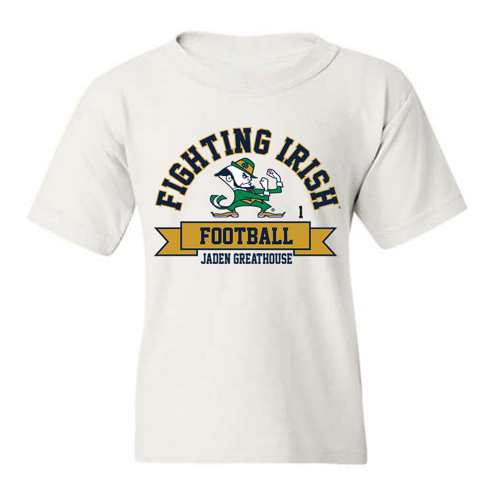 Notre Dame - NCAA Football : Jaden Greathouse - Classic Fashion Shersey Youth T-Shirt-0