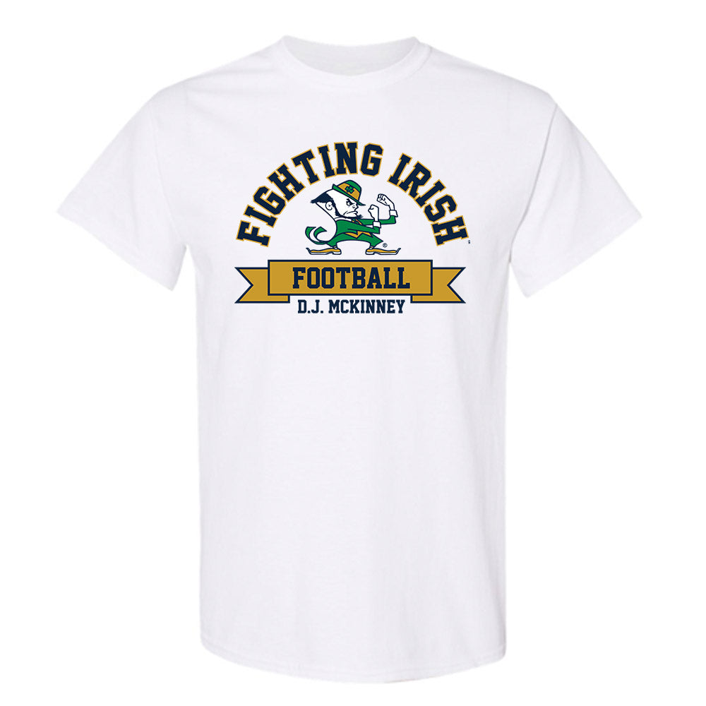 Notre Dame - NCAA Football : D.J. Mckinney - Classic Fashion Shersey T-Shirt-0