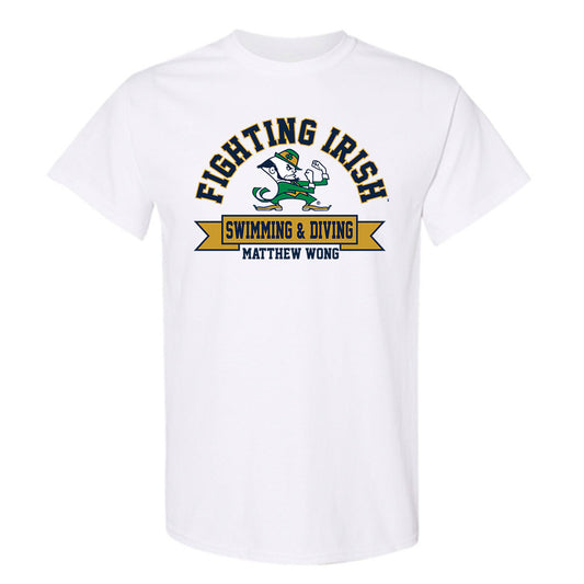 Notre Dame - NCAA Men's Swimming & Diving : Matthew Wong - Classic Fashion Shersey T-Shirt-0