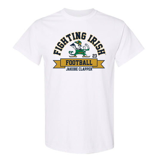 Notre Dame - NCAA Football : Jakobe Clapper - Classic Fashion Shersey T-Shirt-0
