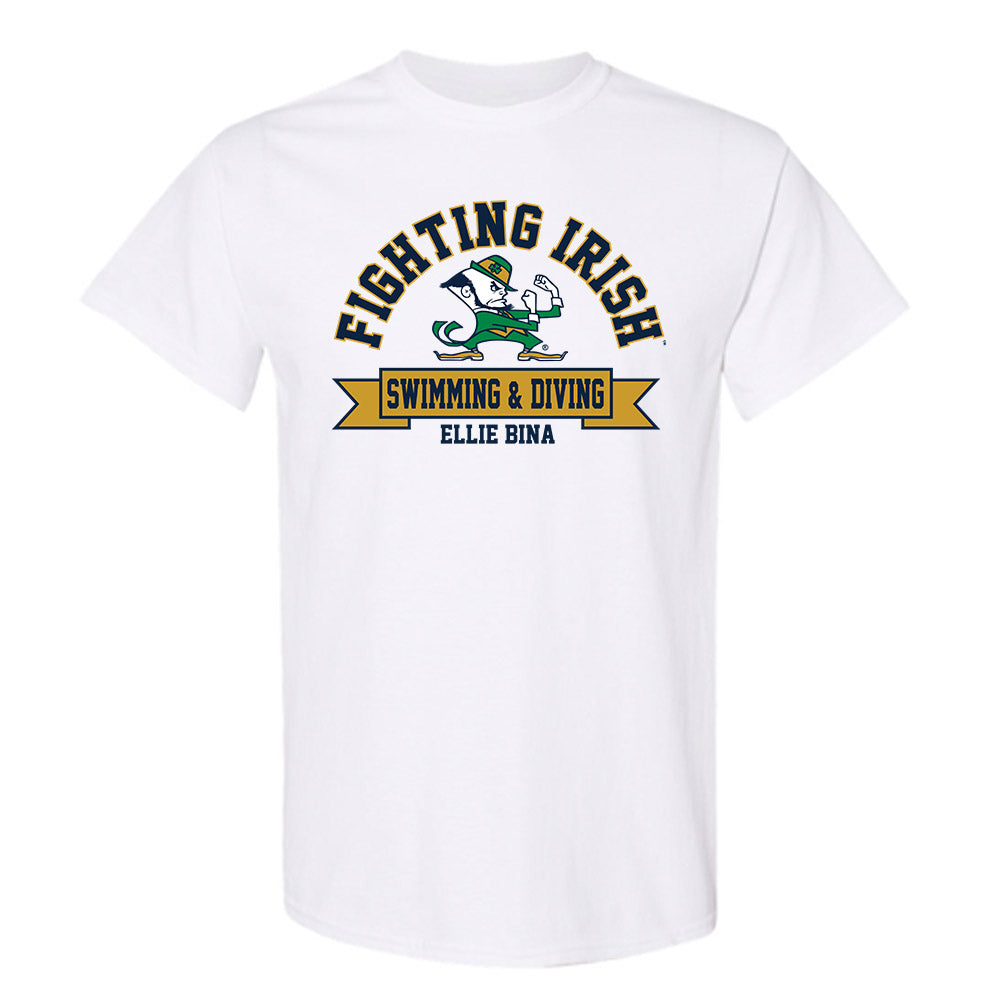 Notre Dame - NCAA Women's Swimming & Diving : Ellie Bina - Classic Fashion Shersey T-Shirt-0