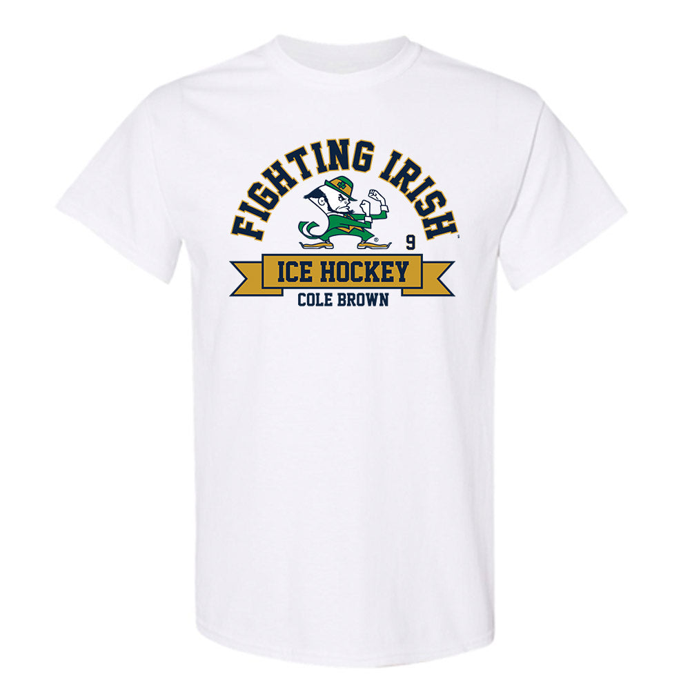 Notre Dame - NCAA Men's Ice Hockey : Cole Brown - Classic Fashion Shersey T-Shirt-0