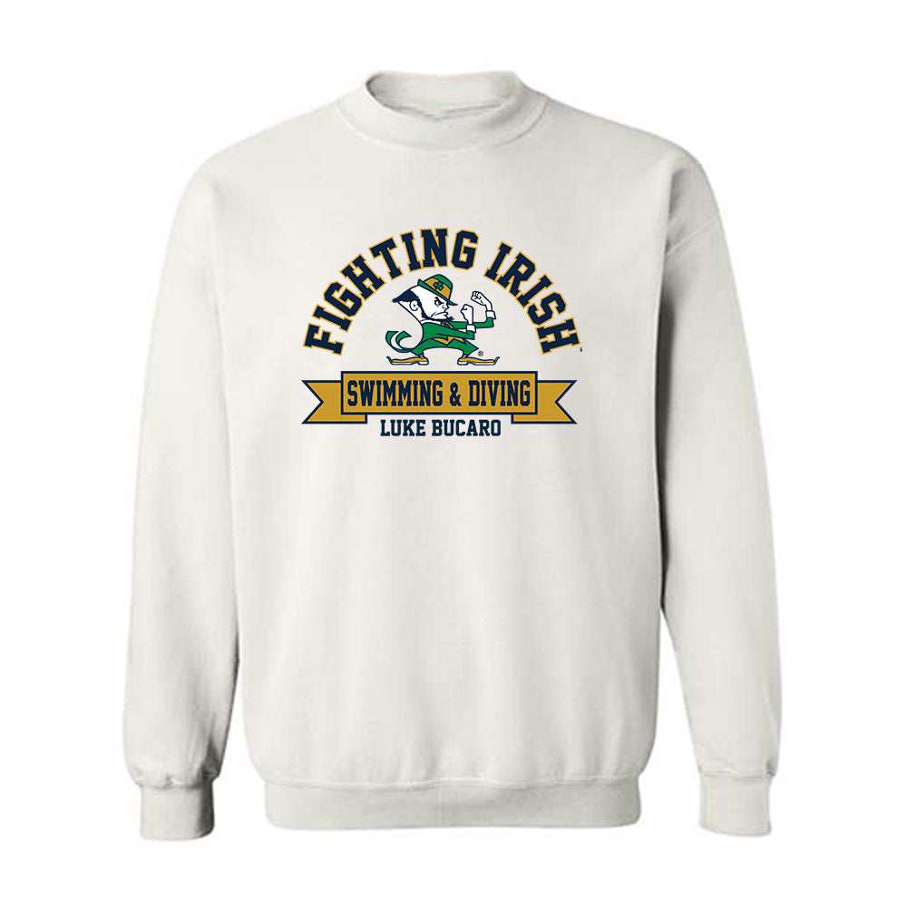 Notre Dame - NCAA Men's Swimming & Diving : Luke Bucaro - Classic Fashion Shersey Crewneck Sweatshirt-0