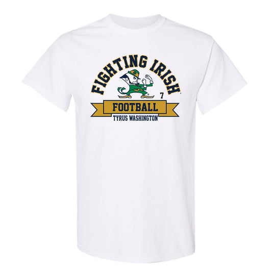 Notre Dame - NCAA Football : Tyrus Washington - Classic Fashion Shersey T-Shirt-0