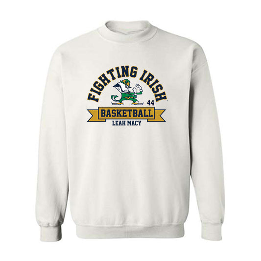 Notre Dame - NCAA Women's Basketball : Leah Macy - Classic Fashion Shersey Crewneck Sweatshirt-0