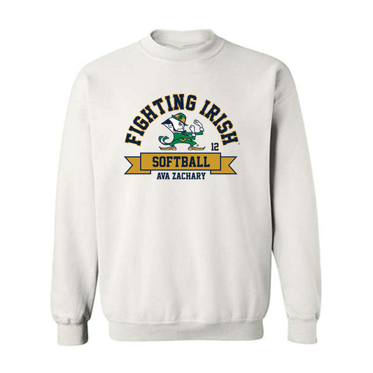 Notre Dame - NCAA Softball : Ava Zachary - Classic Fashion Shersey Crewneck Sweatshirt-0
