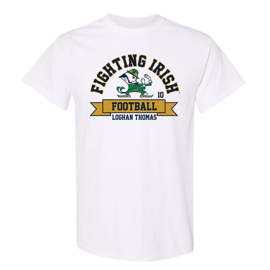 Notre Dame - NCAA Football : Loghan Thomas - Classic Fashion Shersey T-Shirt-0