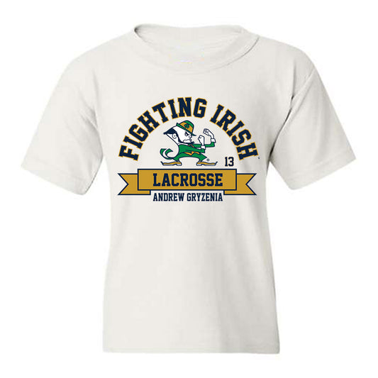 Notre Dame - NCAA Men's Lacrosse : Andrew Gryzenia - Classic Fashion Shersey Youth T-Shirt-0