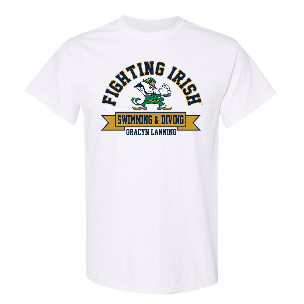 Notre Dame - NCAA Women's Swimming & Diving : Gracyn Lanning - Classic Fashion Shersey T-Shirt-0