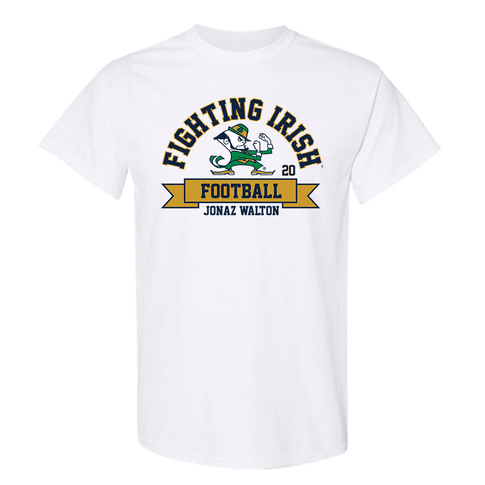 Notre Dame - NCAA Football : Jonaz Walton - Classic Fashion Shersey T-Shirt-0