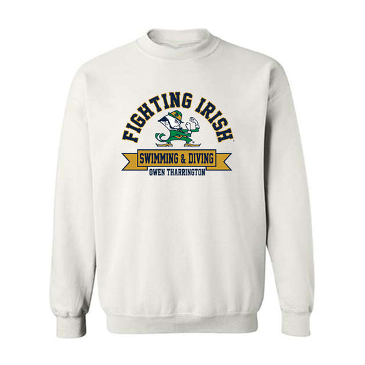 Notre Dame - NCAA Men's Swimming & Diving : Owen Tharrington - Classic Fashion Shersey Crewneck Sweatshirt-0