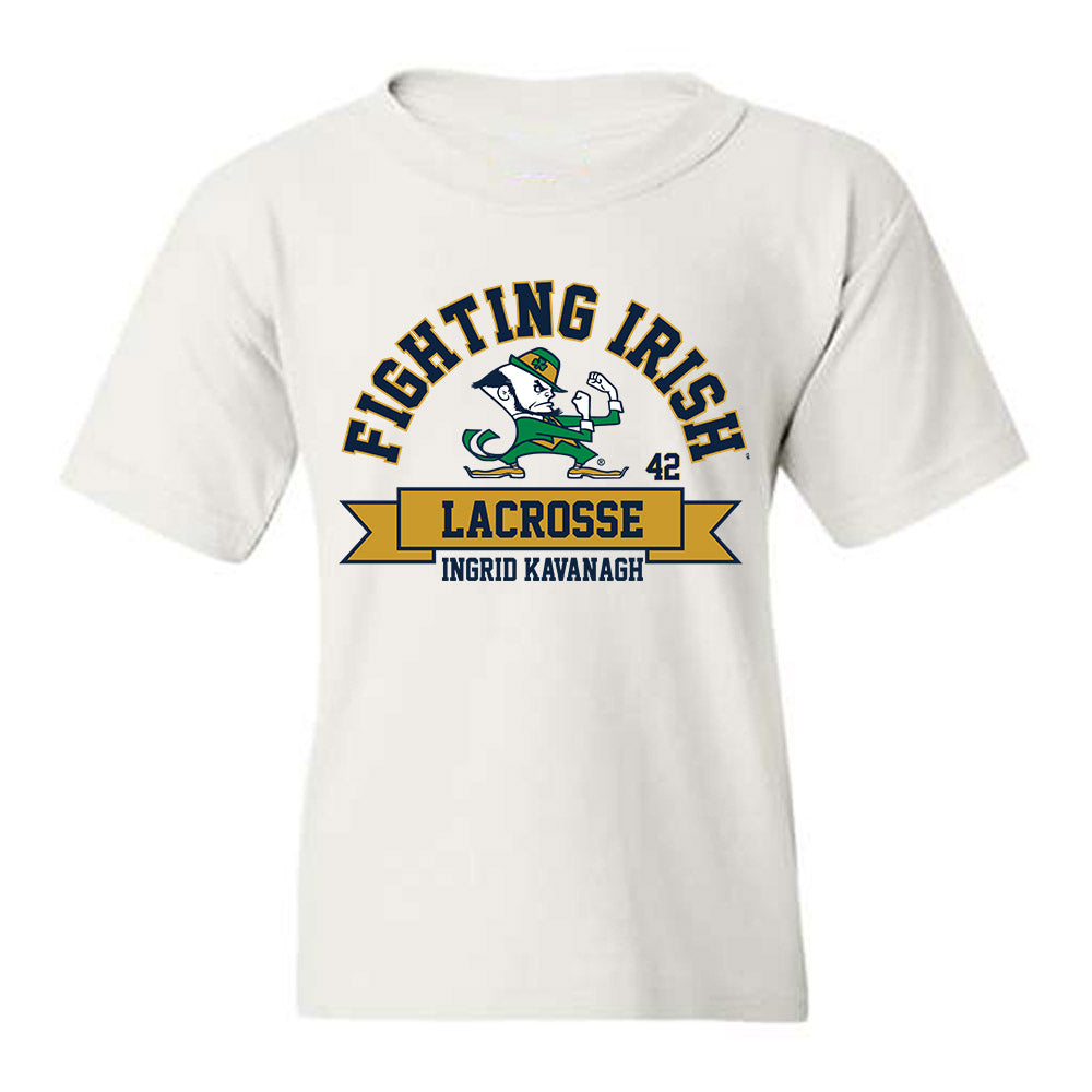Notre Dame - NCAA Women's Lacrosse : Ingrid Kavanagh - Classic Fashion Shersey Youth T-Shirt-0