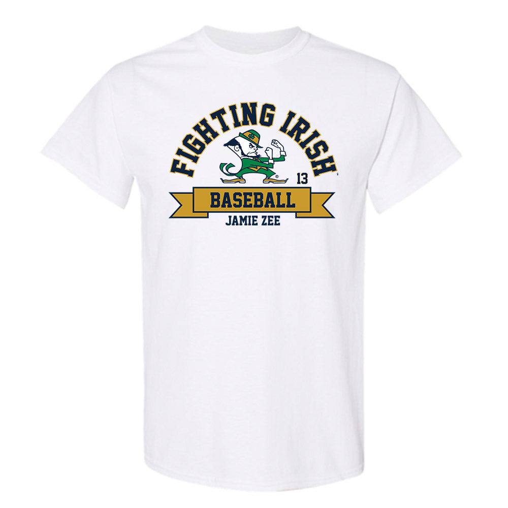 Notre Dame - NCAA Baseball : Jamie Zee - Classic Fashion Shersey T-Shirt-0