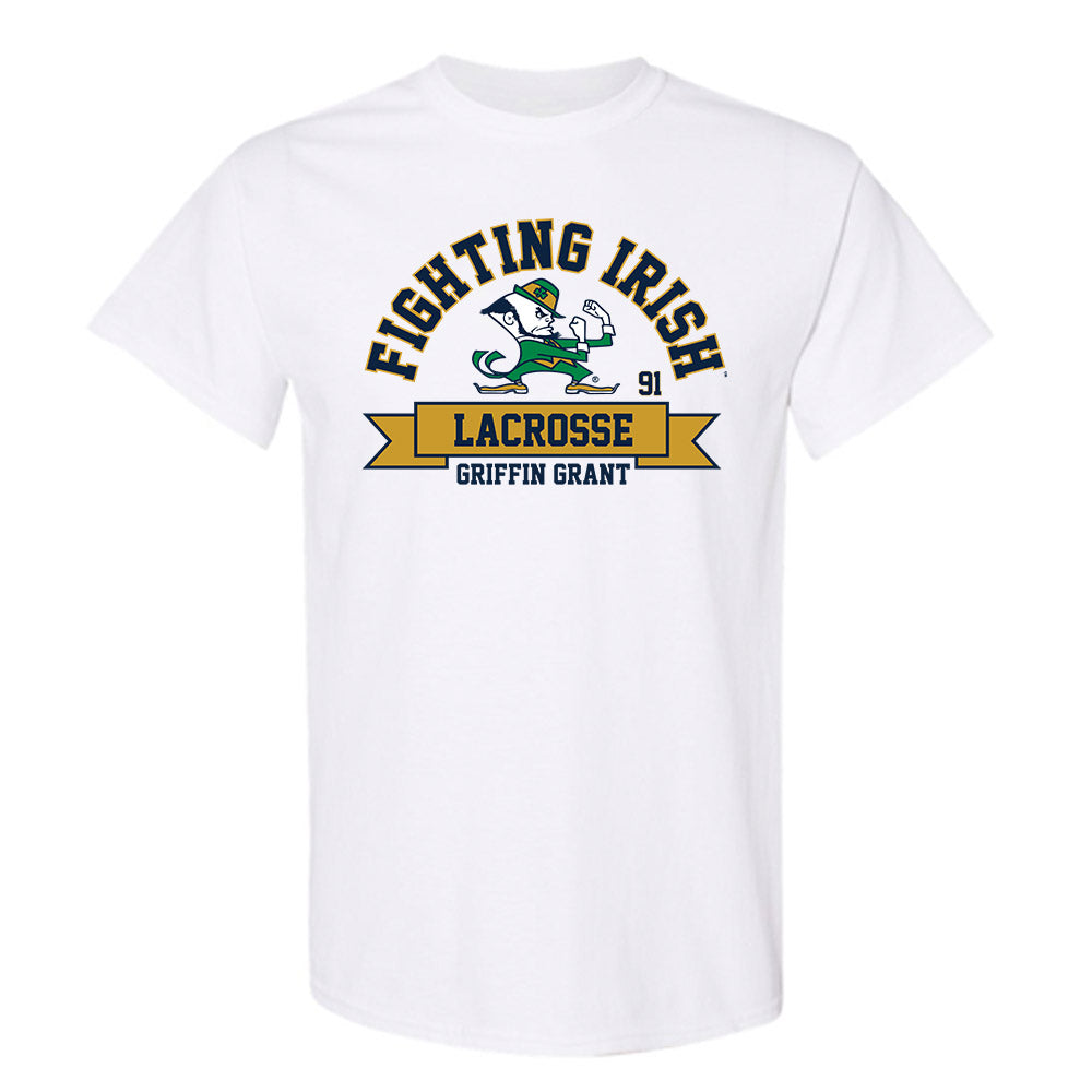 Notre Dame - NCAA Men's Lacrosse : Griffin Grant - Classic Fashion Shersey T-Shirt-0