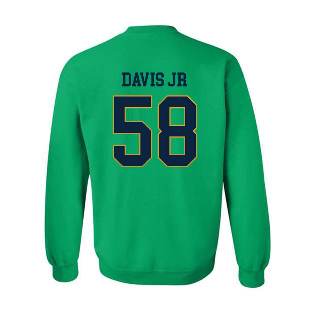 Notre Dame - NCAA Football : Thomas Davis Jr - Classic Fashion Shersey Crewneck Sweatshirt-1