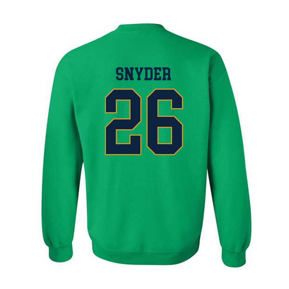 Notre Dame - NCAA Baseball : Garrett Snyder - Classic Fashion Shersey Crewneck Sweatshirt-1