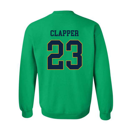 Notre Dame - NCAA Football : Jakobe Clapper - Classic Fashion Shersey Crewneck Sweatshirt-1