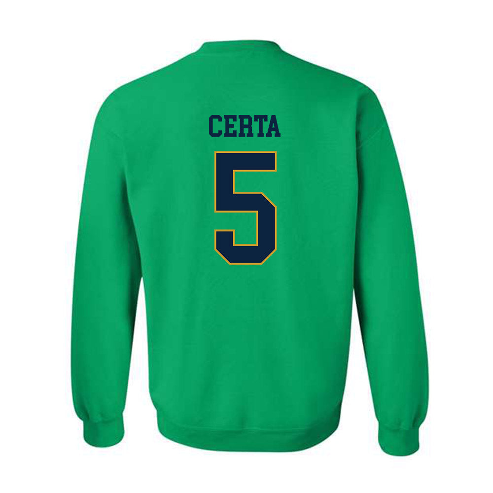 Notre Dame - NCAA Men's Basketball : Cole Certa - Classic Fashion Shersey Crewneck Sweatshirt-1