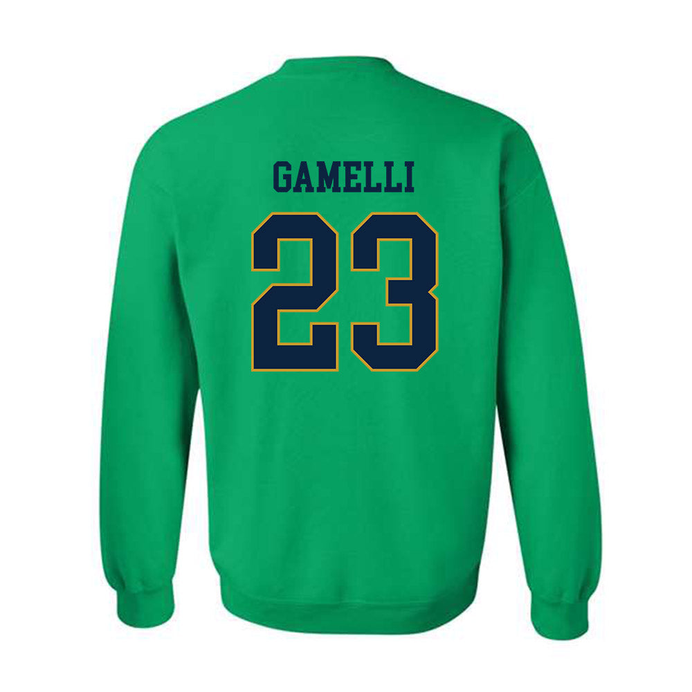Notre Dame - NCAA Baseball : Gian Gamelli - Classic Fashion Shersey Crewneck Sweatshirt-1
