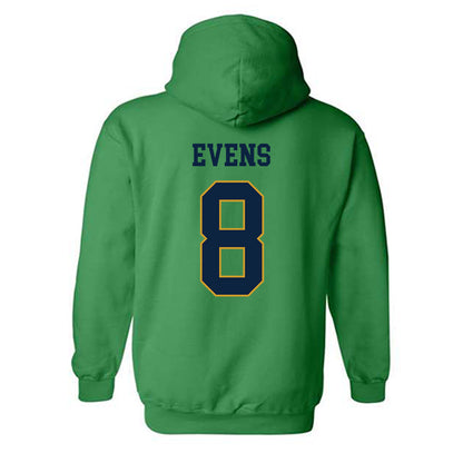 Notre Dame - NCAA Women's Volleyball : Maya Evens - Classic Fashion Shersey Hooded Sweatshirt-1