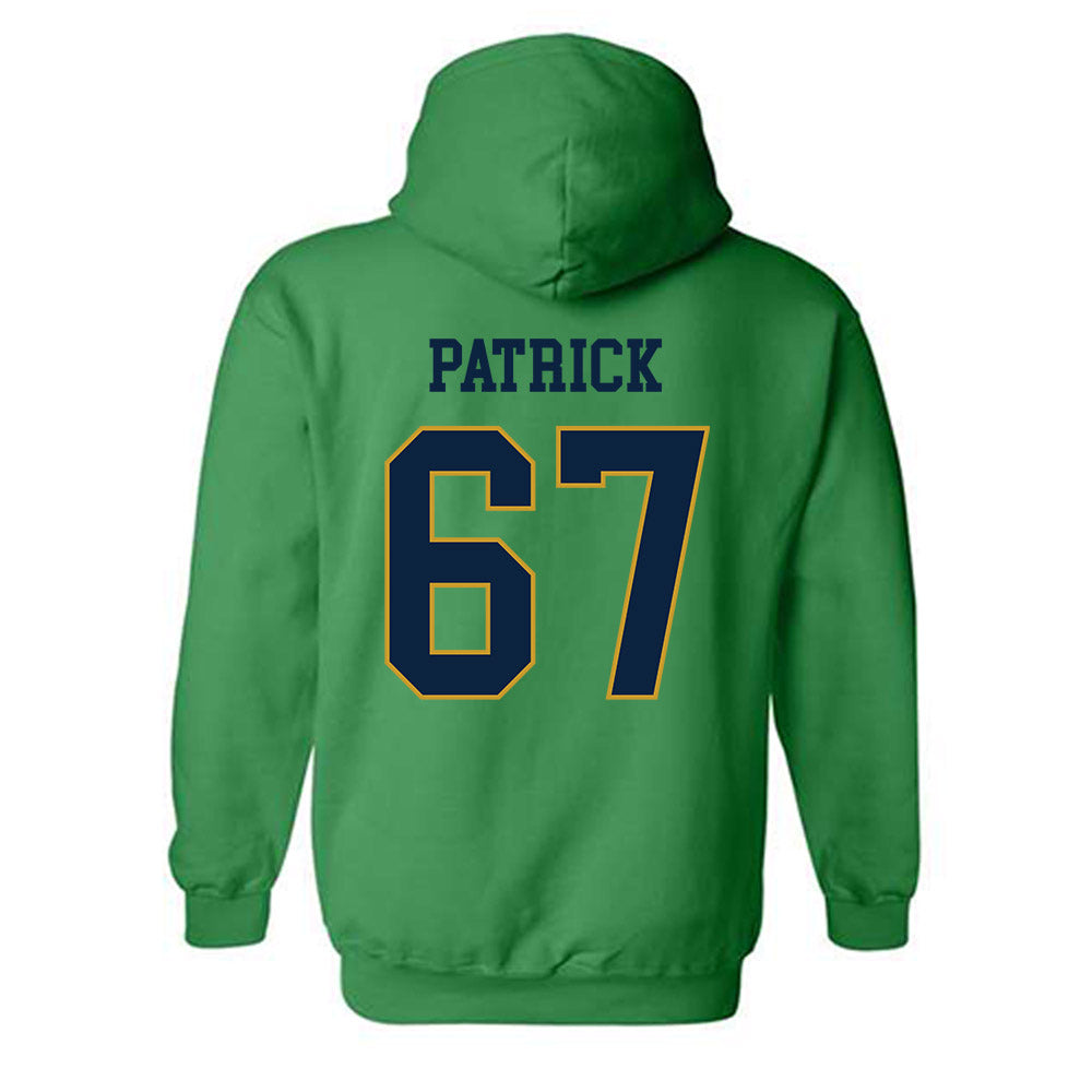 Notre Dame - NCAA Football : Gregory Patrick - Classic Fashion Shersey Hooded Sweatshirt-1