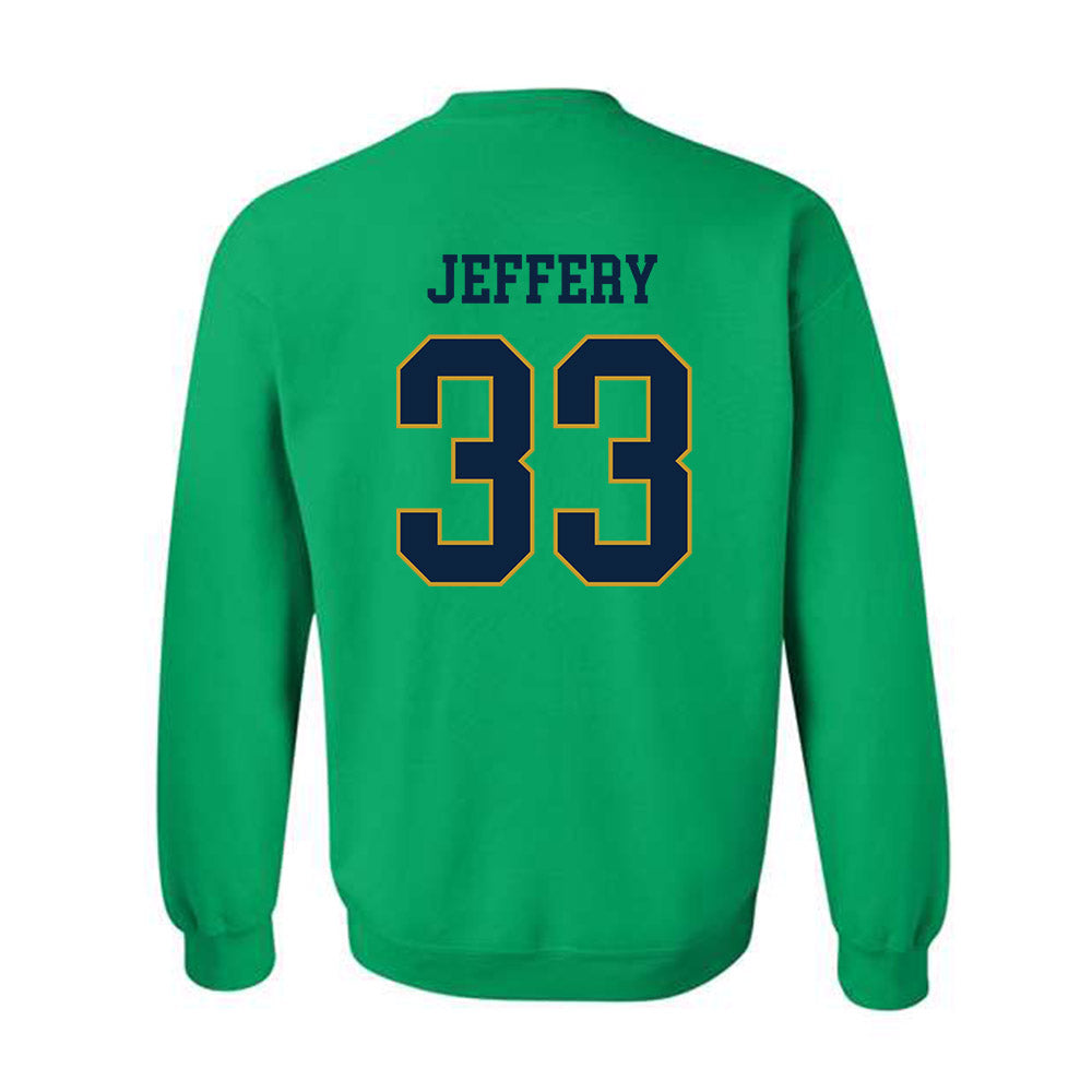 Notre Dame - NCAA Football : Matthew Jeffery - Classic Fashion Shersey Crewneck Sweatshirt-1