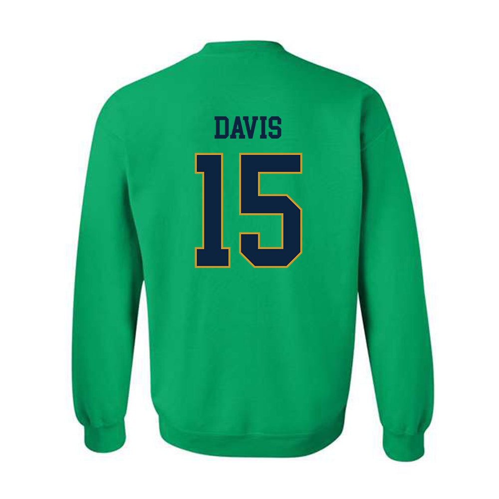Notre Dame - NCAA Men's Lacrosse : Anderson Davis - Classic Fashion Shersey Crewneck Sweatshirt-1