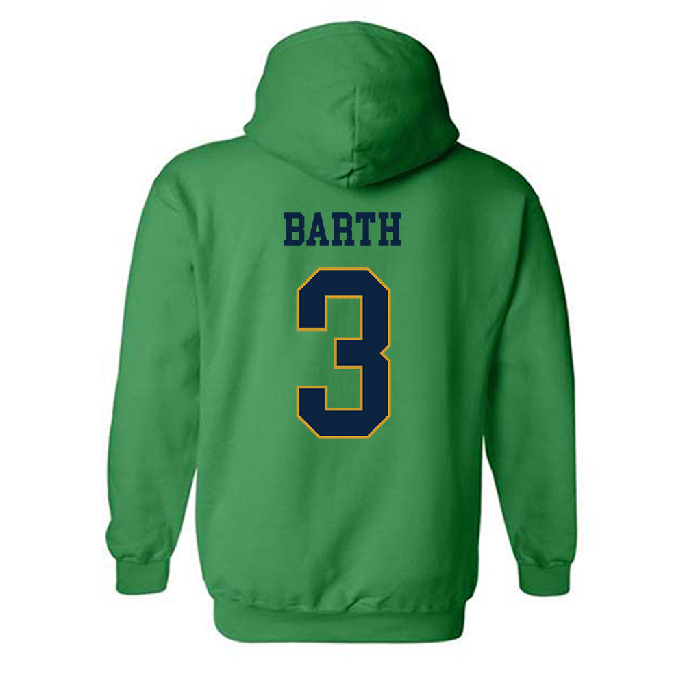 Notre Dame - NCAA Baseball : Mason Barth - Classic Fashion Shersey Hooded Sweatshirt-1