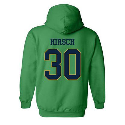 Notre Dame - NCAA Baseball : Xavier Hirsch - Classic Fashion Shersey Hooded Sweatshirt-1