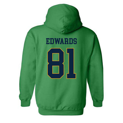 Notre Dame - NCAA Men's Ice Hockey : Beckham Edwards - Classic Fashion Shersey Hooded Sweatshirt-1