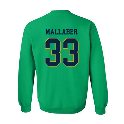 Notre Dame - NCAA Women's Lacrosse : Katie Mallaber - Classic Fashion Shersey Crewneck Sweatshirt-1