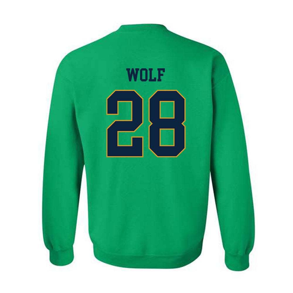 Notre Dame - NCAA Baseball : Rhys Wolf - Classic Fashion Shersey Crewneck Sweatshirt-1