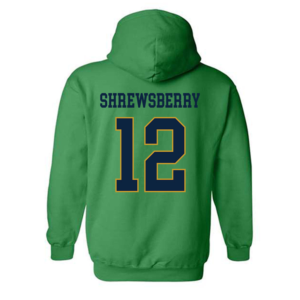 Notre Dame - NCAA Men's Basketball : Nick Shrewsberry - Classic Fashion Shersey Hooded Sweatshirt-1