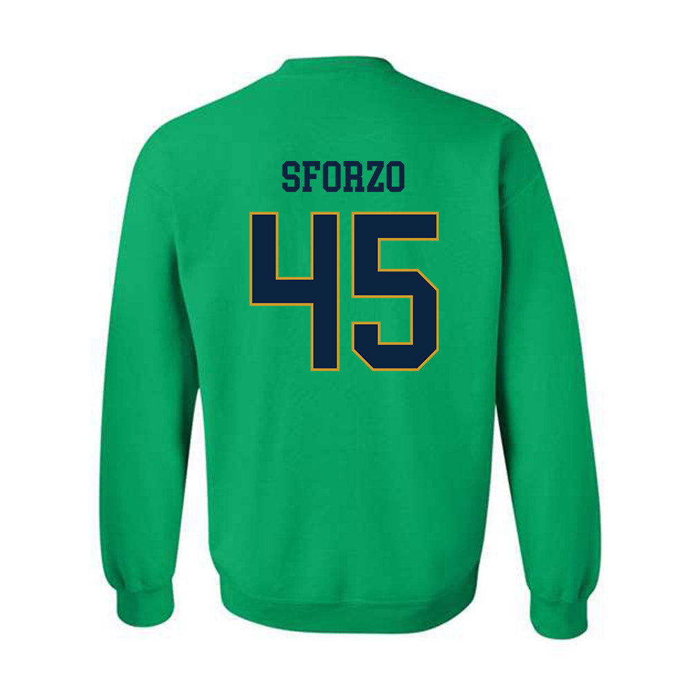 Notre Dame - NCAA Men's Lacrosse : Ryan Sforzo - Classic Fashion Shersey Crewneck Sweatshirt-1