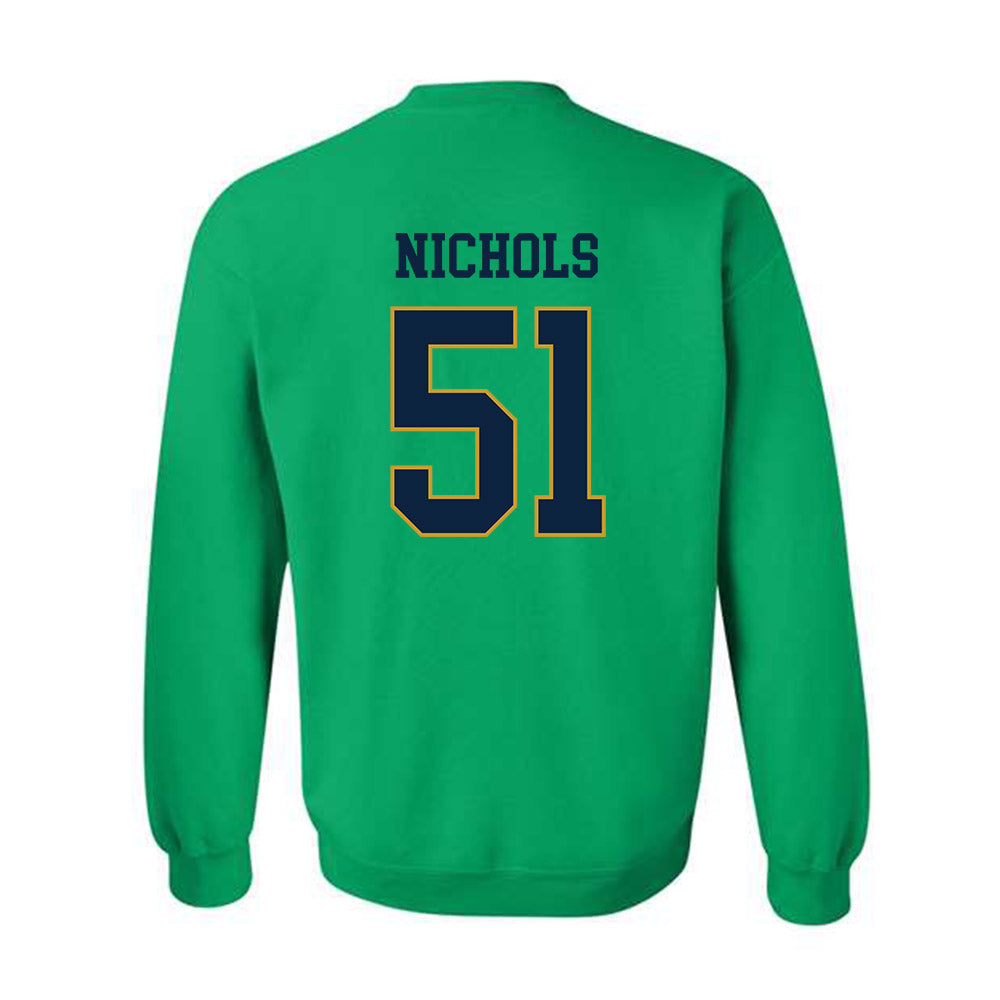 Notre Dame - NCAA Football : Ben Nichols - Classic Fashion Shersey Crewneck Sweatshirt-1