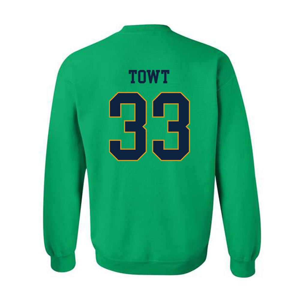 Notre Dame - NCAA Men's Basketball : Carson Towt - Classic Fashion Shersey Crewneck Sweatshirt-1