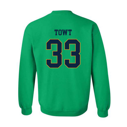 Notre Dame - NCAA Men's Basketball : Carson Towt - Classic Fashion Shersey Crewneck Sweatshirt-1