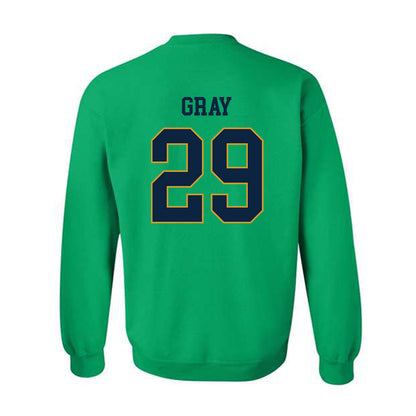 Notre Dame - NCAA Football : Christian Gray - Classic Fashion Shersey Crewneck Sweatshirt-1